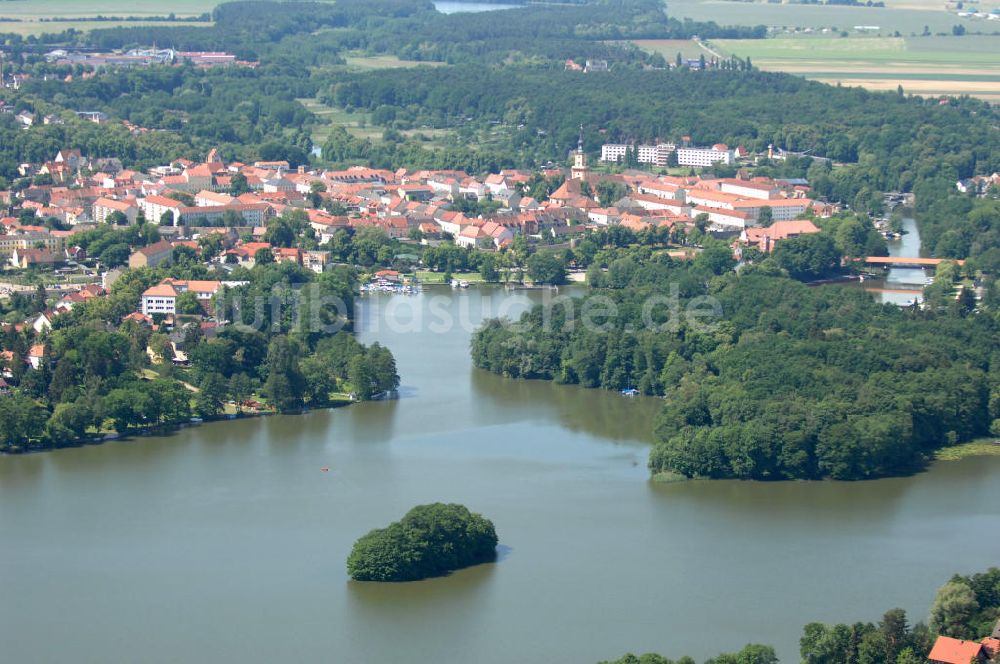 Templin aus der Vogelperspektive: Stadtansicht von Templin am Ufer des Templiner See