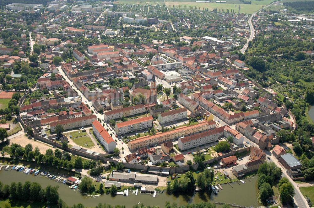 Templin aus der Vogelperspektive: Stadtansicht von Templin am Ufer des Templiner See