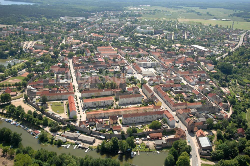 Luftbild Templin - Stadtansicht von Templin am Ufer des Templiner See