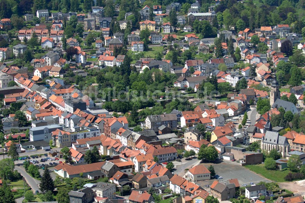 Friedrichroda von oben - Stadtansicht vom thüringischen Friedrichroda