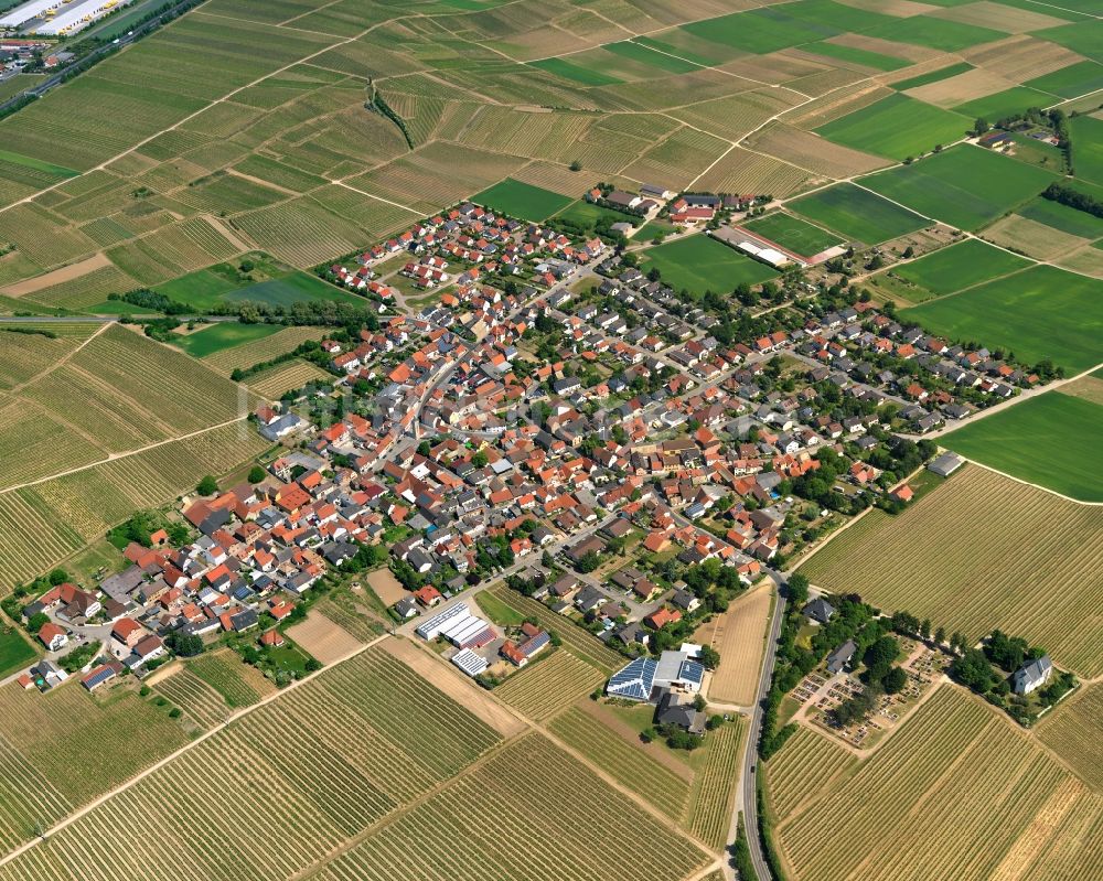 Luftbild Udenheim - Stadtansicht von Udenheim im Bundesland Rheinland-Pfalz