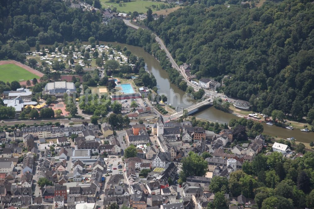 Luftbild Nassau - Stadtansicht am Ufer des Flußverlaufes der Lahn in Nassau im Bundesland Rheinland-Pfalz, Deutschland