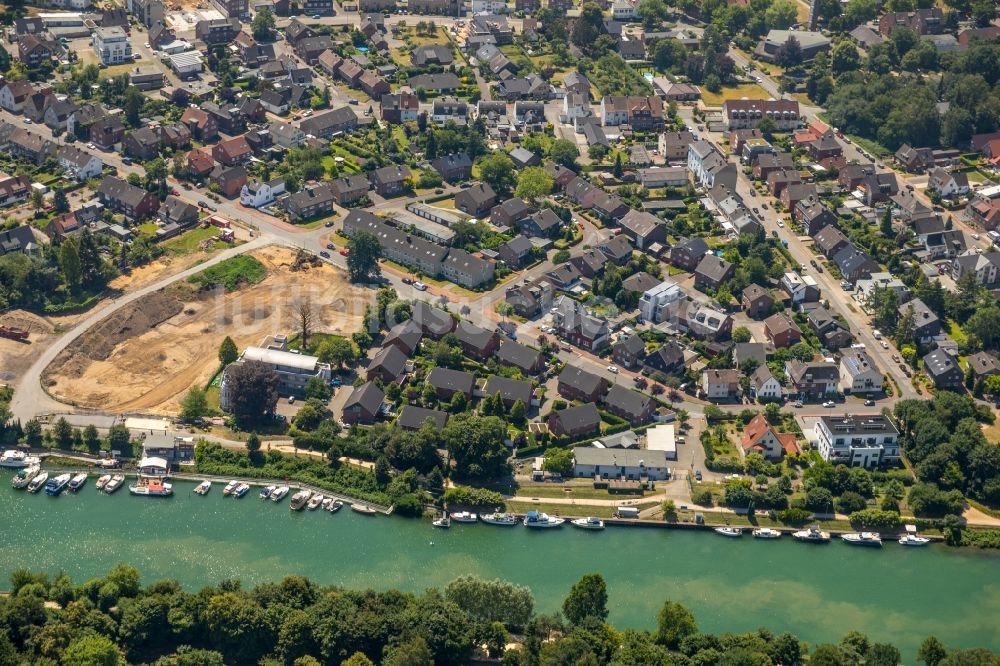 Luftbild Dorsten - Stadtansicht am Ufer des Flußverlaufes der Lippe in Dorsten im Bundesland Nordrhein-Westfalen, Deutschland