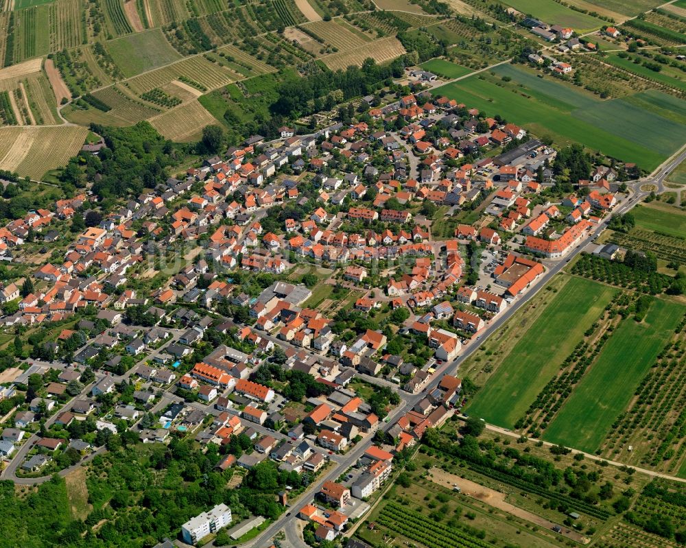 Wackernheim aus der Vogelperspektive: Stadtansicht von Wackernheim im Bundesland Rheinland-Pfalz