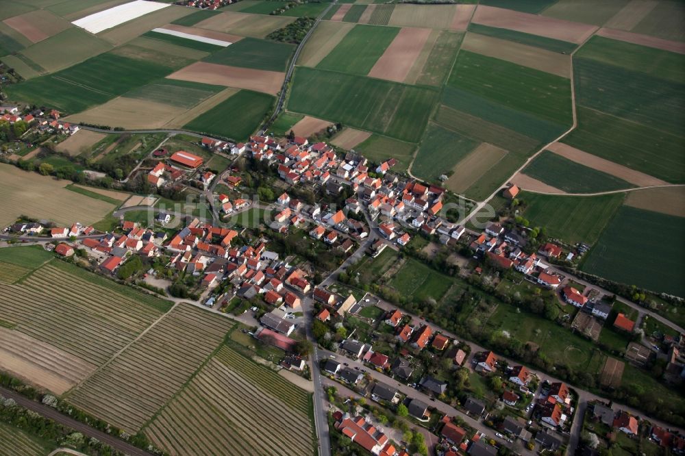 Luftaufnahme Wahlheim - Stadtansicht von Wahlheim im Bundesland Rheinland-Pfalz