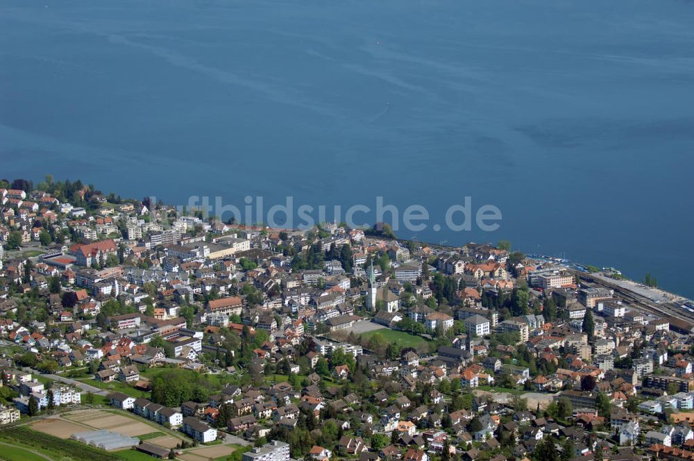 Wädenswil aus der Vogelperspektive: Stadtansicht Wädenswil