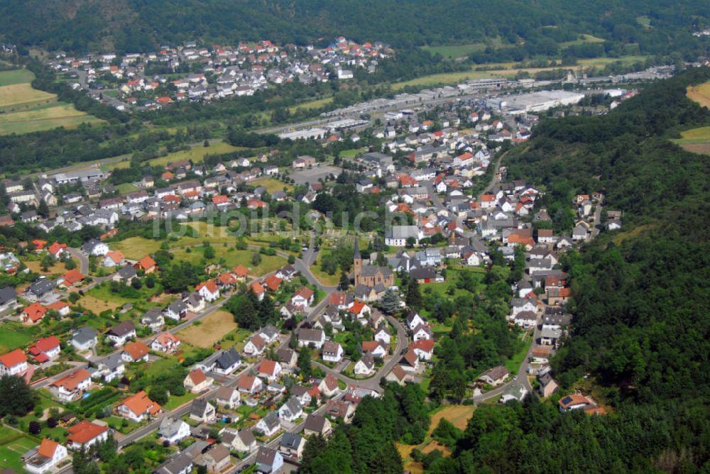 Idar-Oberstein / OT Weierbach von oben - Stadtansicht Weierbach