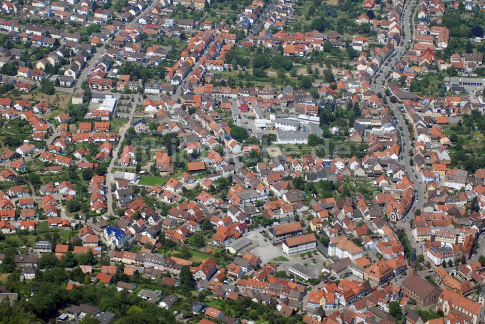 Weingarten / Baden von oben - Stadtansicht Weingarten / Baden