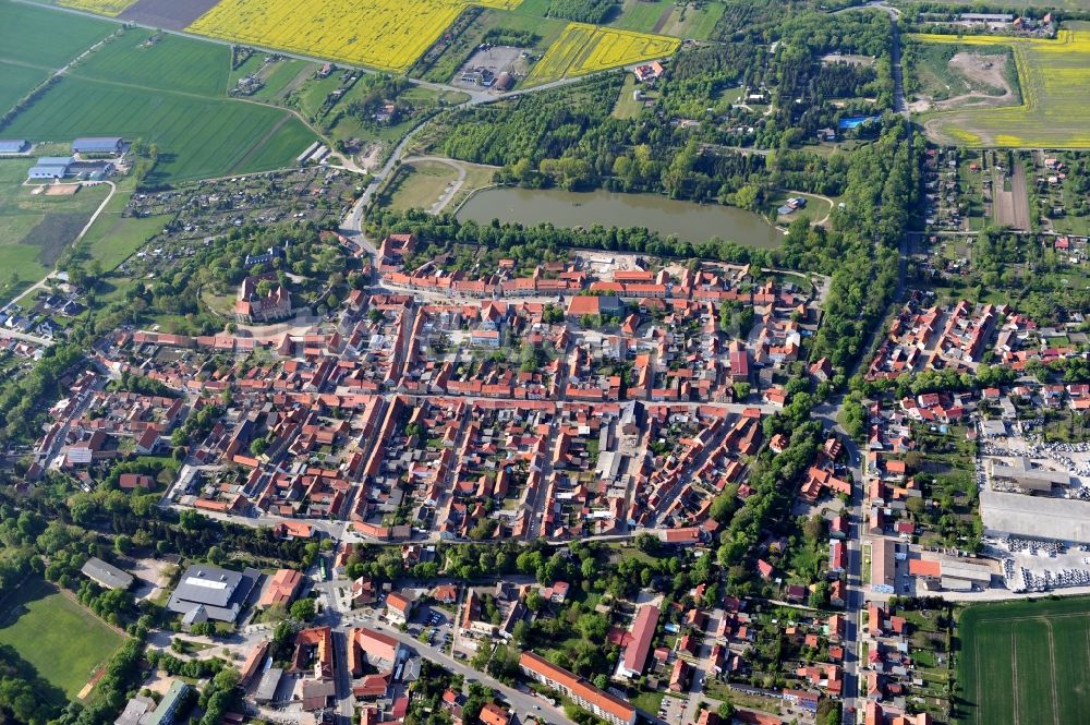 Luftaufnahme Weißensee - Stadtansicht von Weißensee im Bundesland Thüringen