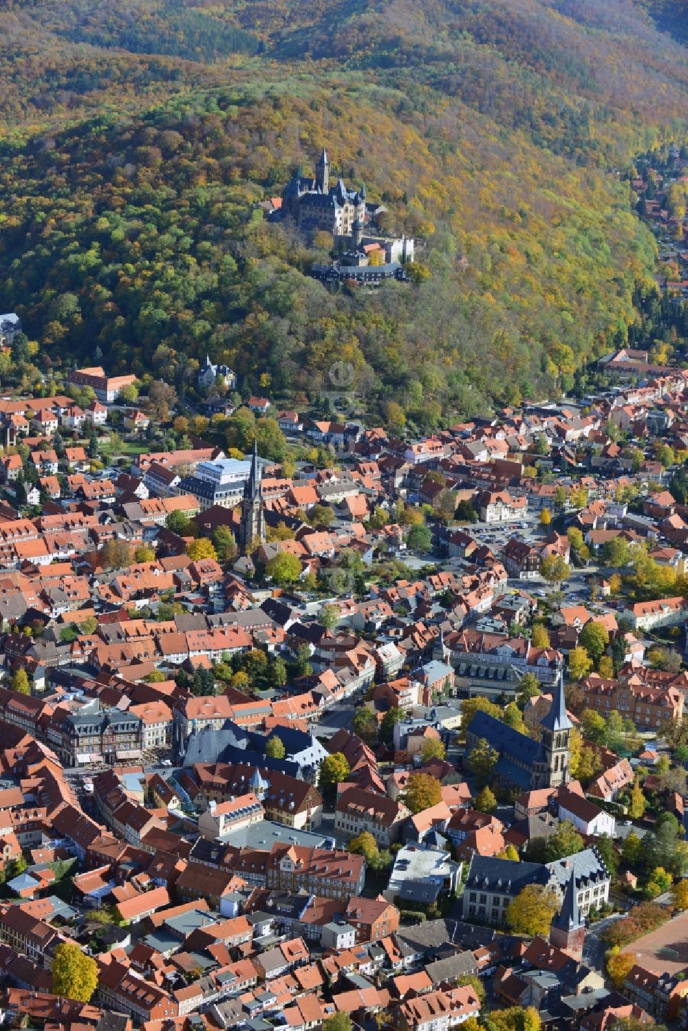 Luftbild Wernigerode - Stadtansicht von Wernigerode im Bundesland Sachsen-Anhalt