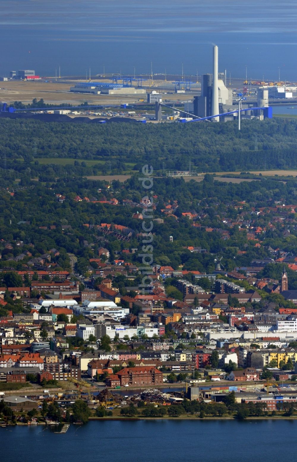 Luftaufnahme Wilhelmshaven - Stadtansicht von Wilhelmshaven an der Nordsee- Küste im Bundesland Niedersachsen