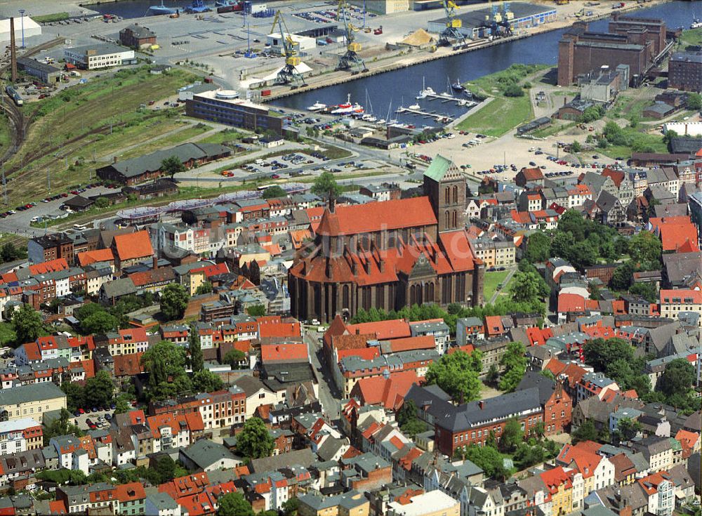 Wismar von oben - Stadtansicht von Wismar