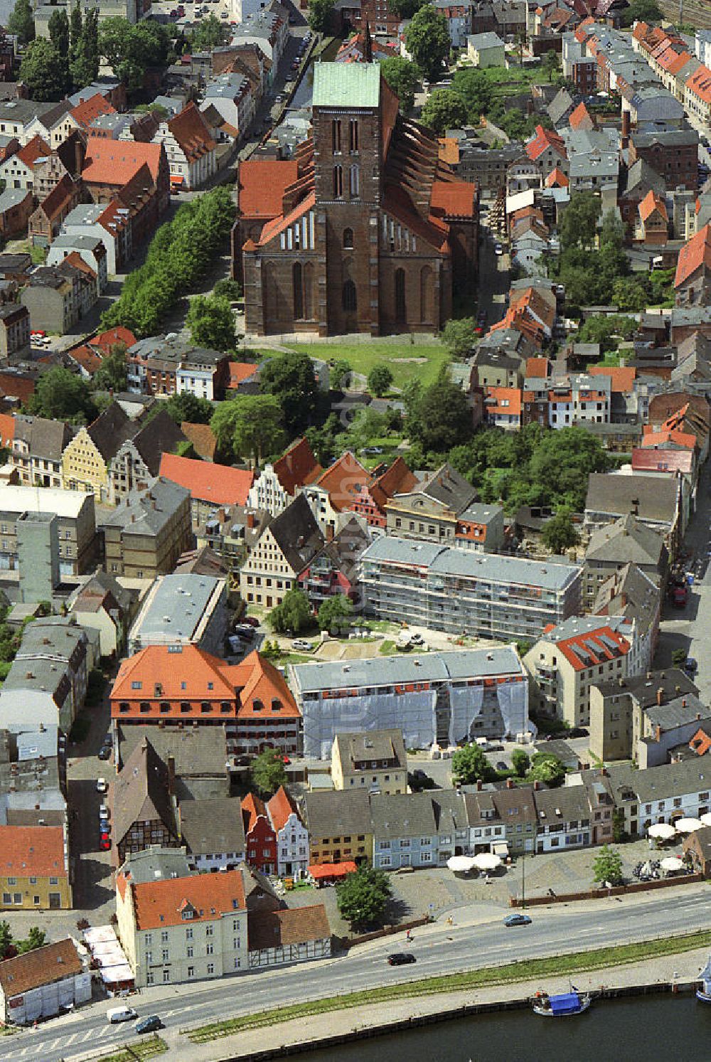 Wismar aus der Vogelperspektive: Stadtansicht von Wismar