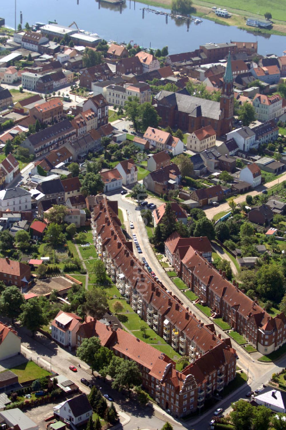 Luftaufnahme Wittenberge - Stadtansicht Wittenberge