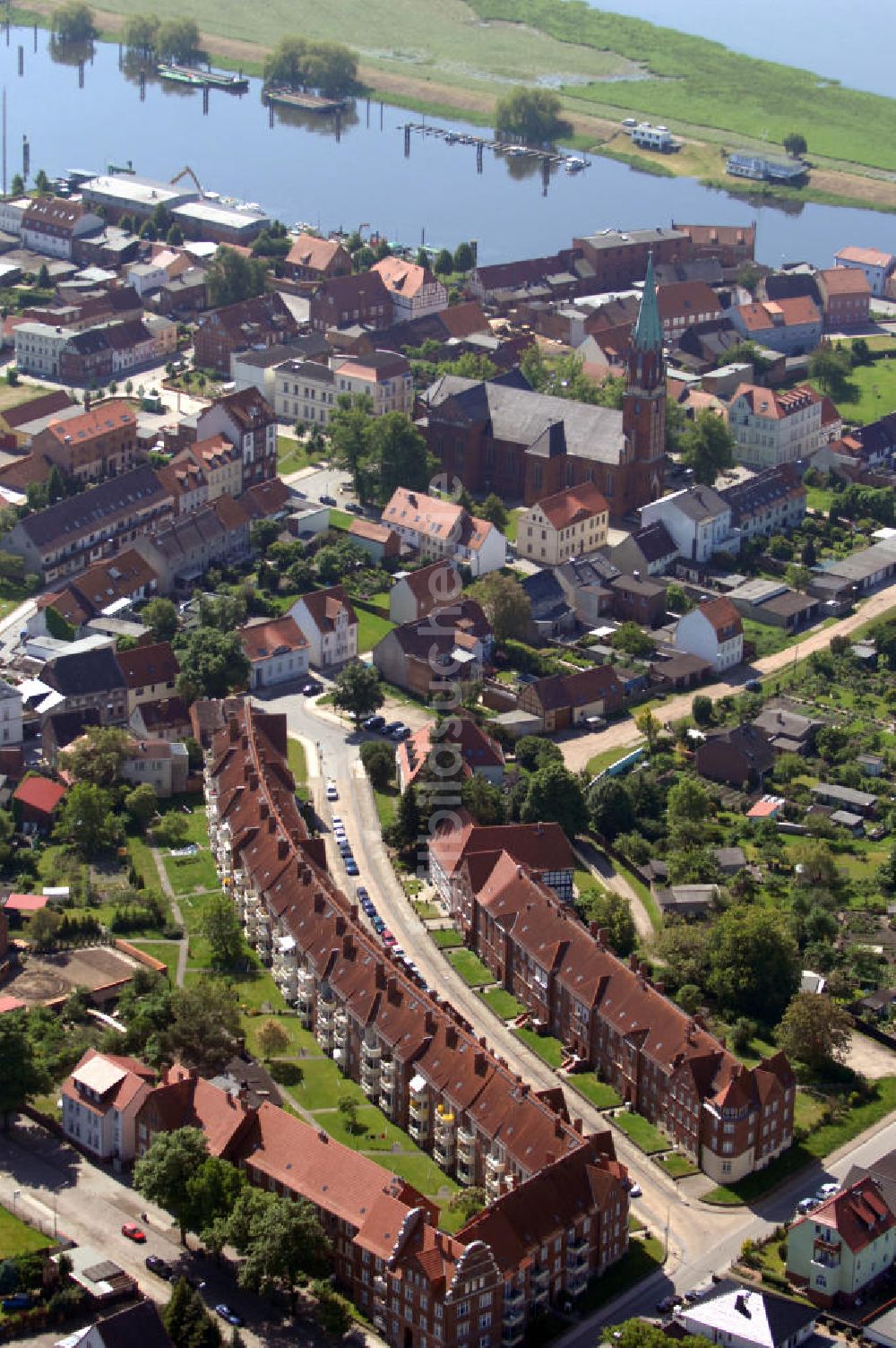 Wittenberge von oben - Stadtansicht Wittenberge