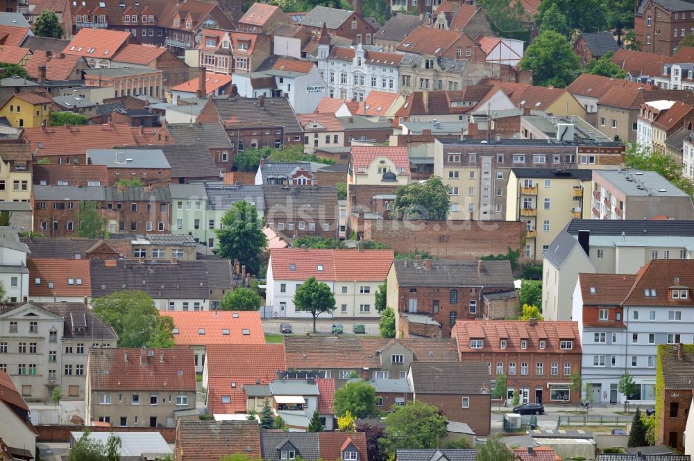 Wittenberge aus der Vogelperspektive: Stadtansicht von Wittenberge im Bundesland Brandenburg