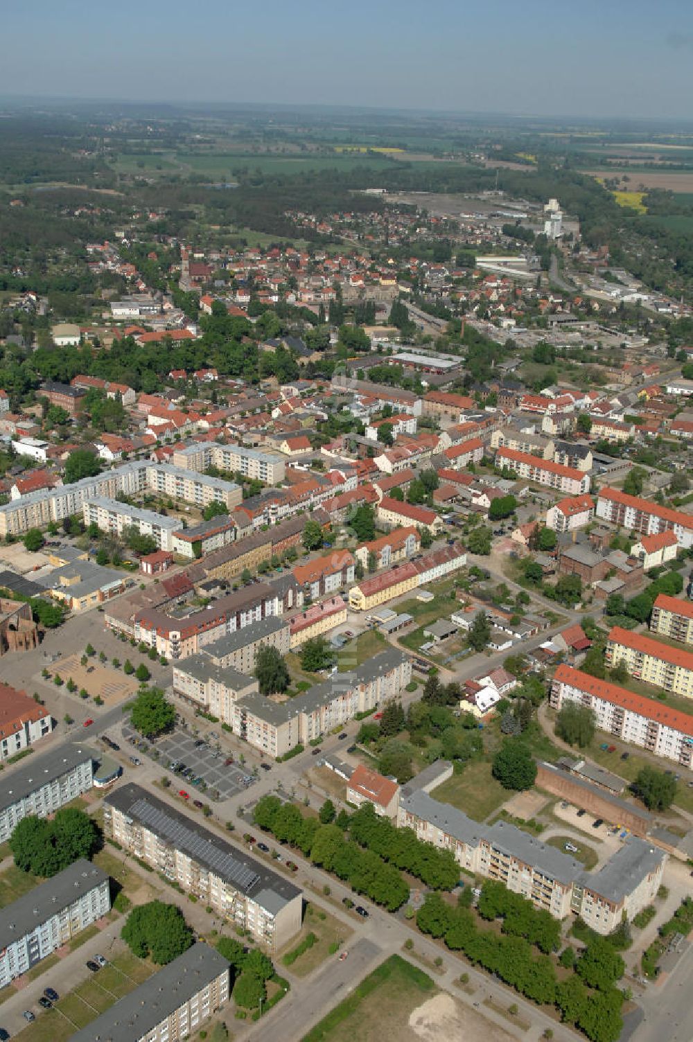 Wriezen aus der Vogelperspektive: Stadtansicht von Wriezen