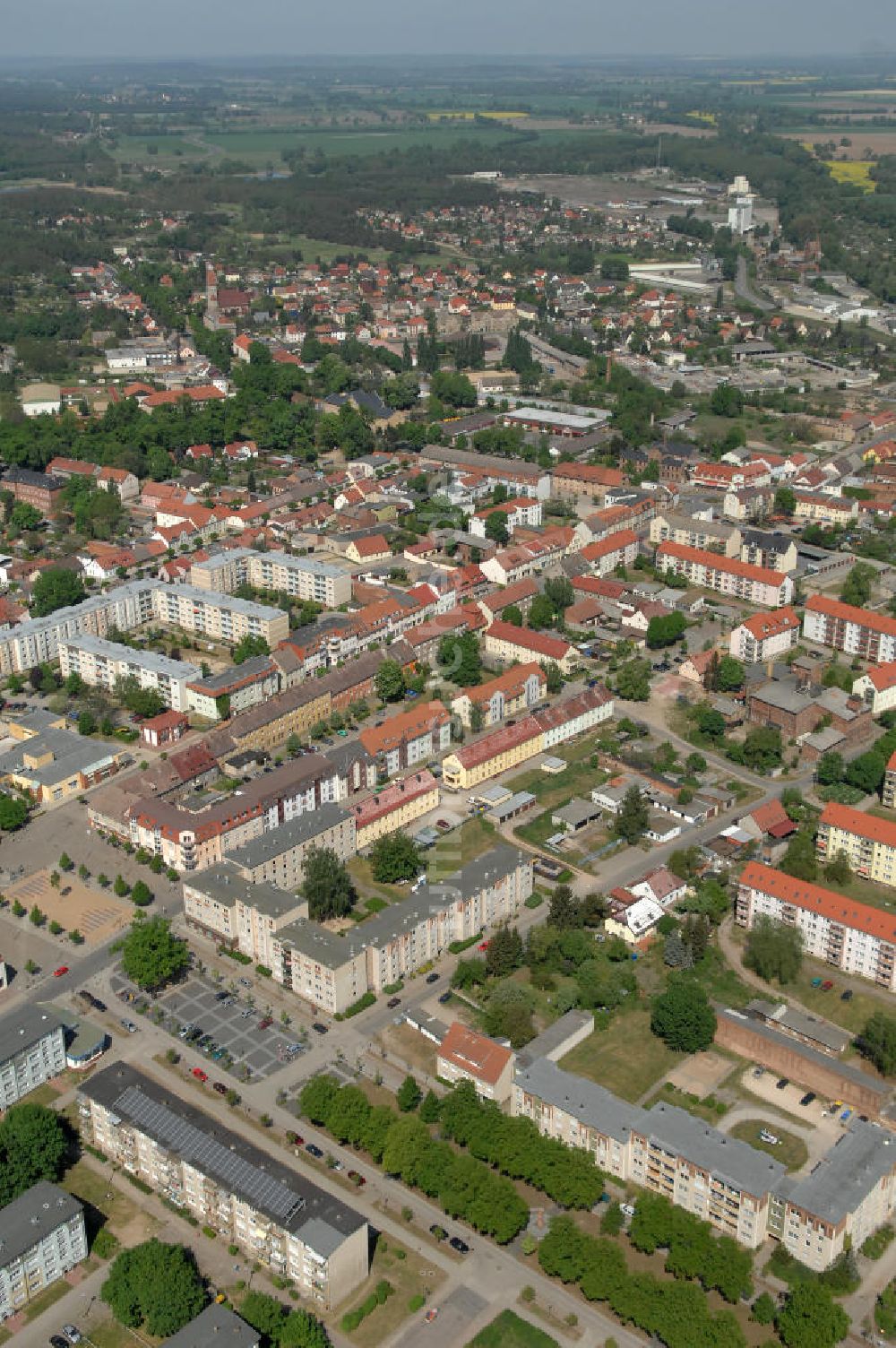 Wriezen von oben - Stadtansicht von Wriezen