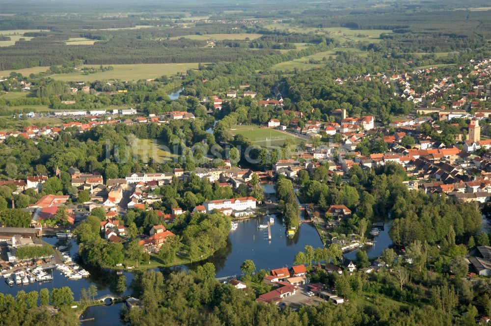 Zehdenick aus der Vogelperspektive: Stadtansicht von Zehdenick