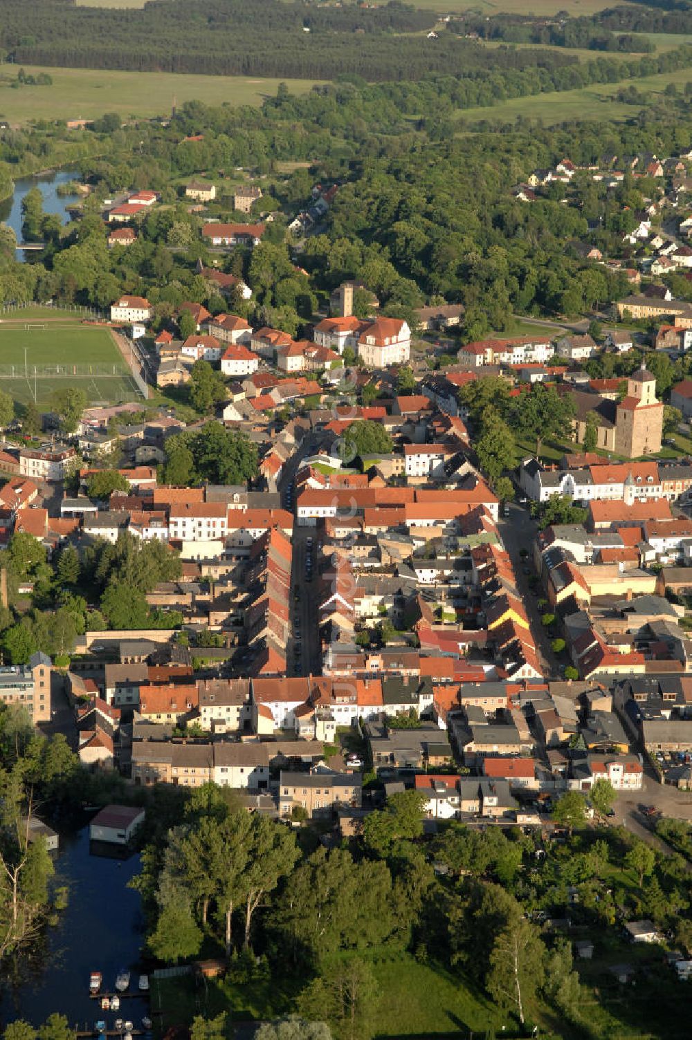 Luftaufnahme Zehdenick - Stadtansicht von Zehdenick