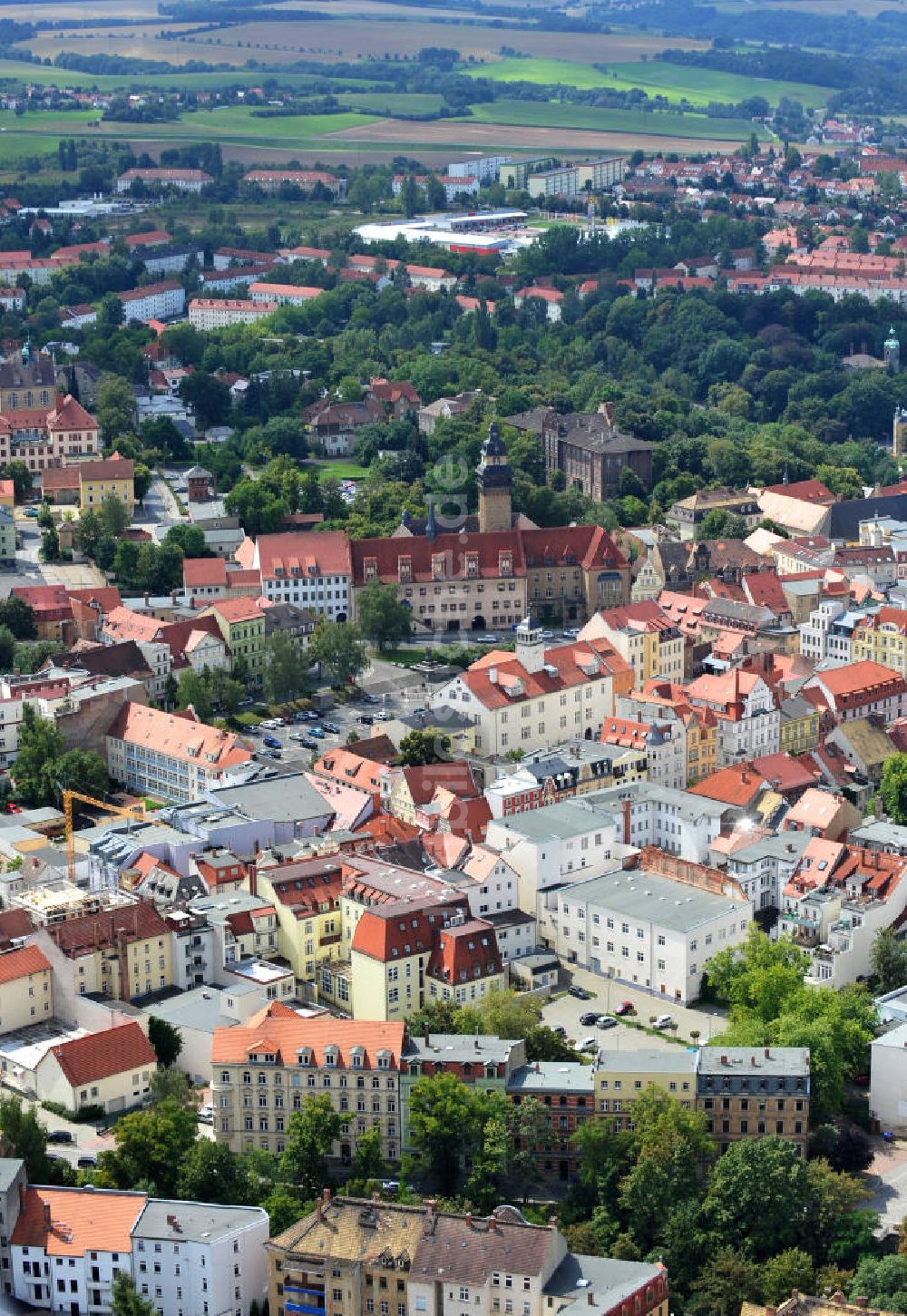 Zeitz aus der Vogelperspektive: Stadtansicht Zeitz