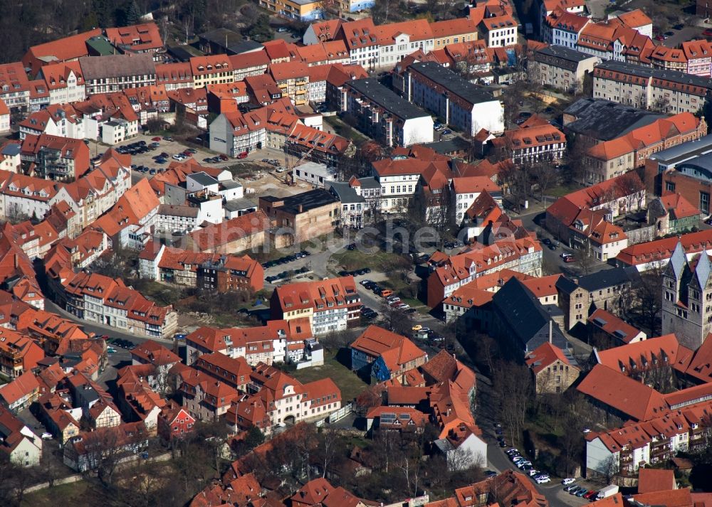 Luftbild Halberstadt - Stadtansicht vom Zentrum der Altstadt von Halberstadt im Bundesland Sachsen-Anhalt