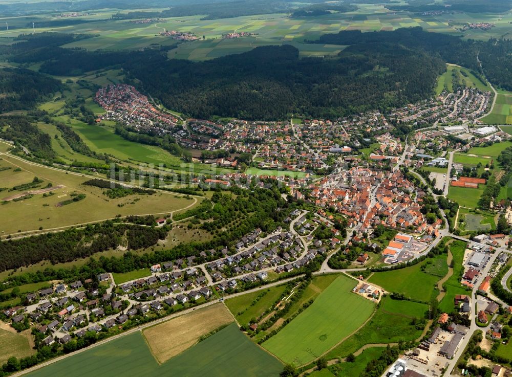 Luftbild Greding - Stadtansicht der des Zentrum von Greding im Bundesland Bayern