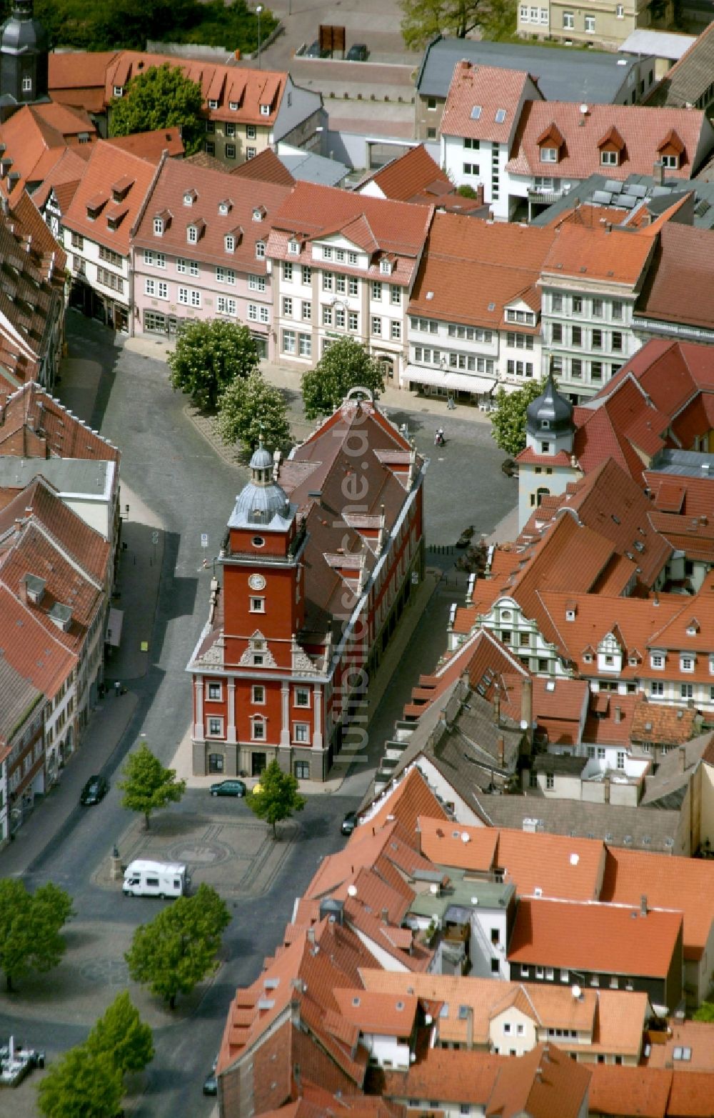 Luftbild Gotha - Stadtansicht vom Zentrum der Innenstadt Gotha im Bundesland Thüringen