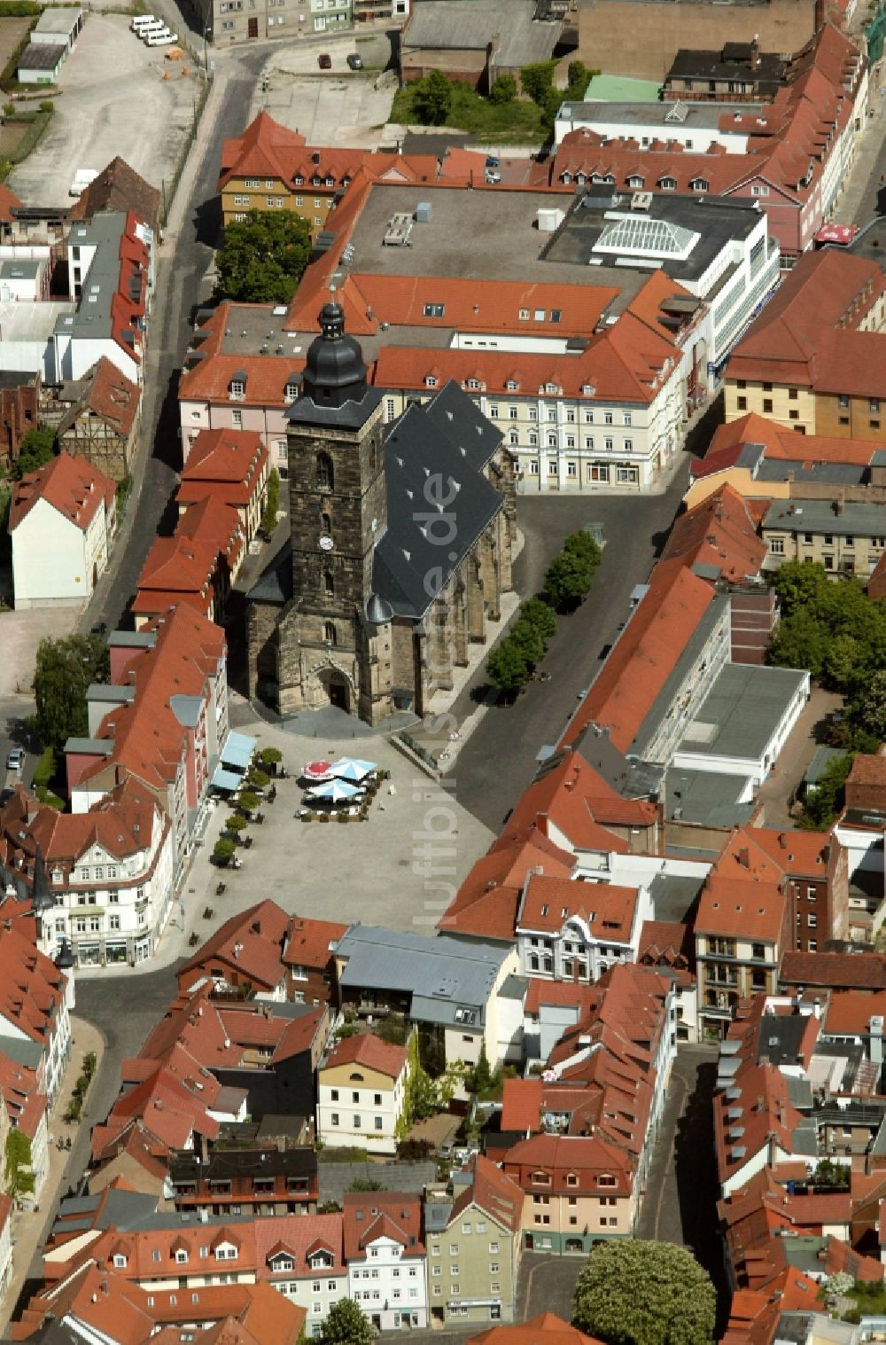 Luftbild Gotha - Stadtansicht vom Zentrum der Innenstadt Gotha im Bundesland Thüringen