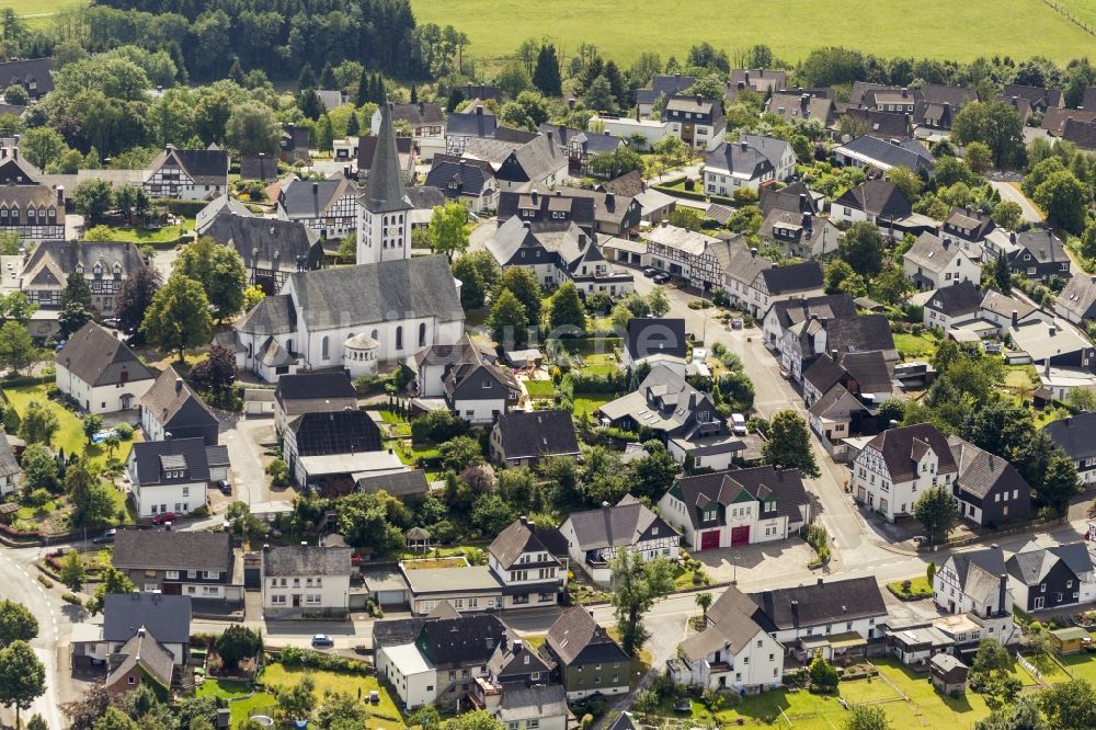 Luftbild Warstein - Stadtansicht vom Zentrum und der Innenstadt von Warstein im Bundesland Nordrhein-Westfalen