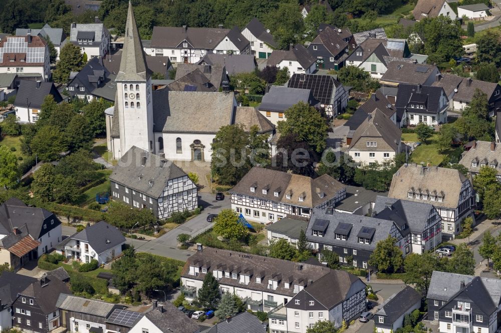 Luftbild Warstein - Stadtansicht vom Zentrum und der Innenstadt von Warstein im Bundesland Nordrhein-Westfalen