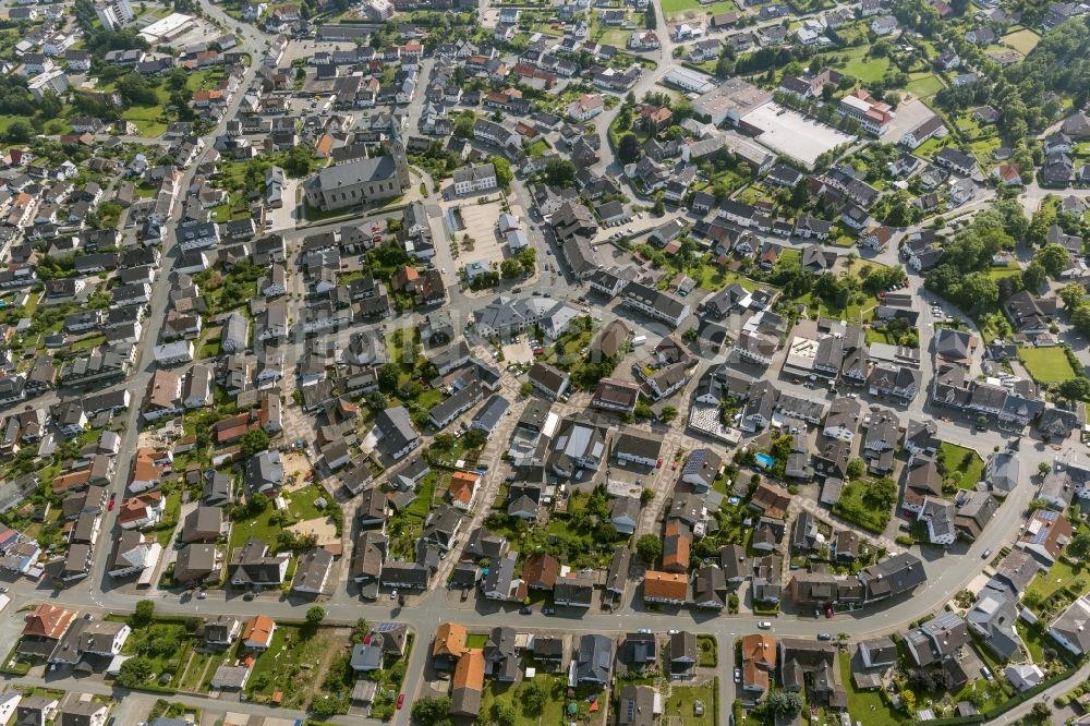 Medebach aus der Vogelperspektive: Stadtansicht vom Zentrum von Medebach in Nordrhein-Westfalen