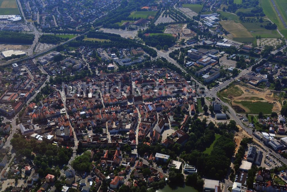 Luftaufnahme Neumarkt - Stadtansicht vom Zentrum der mittelalterlichen Stadt Neumarkt in Bayern