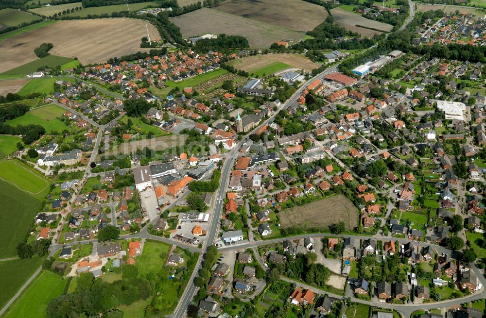 Luftaufnahme Hörstel - Stadtansicht vom Zentrum der Stadt Hörstel im Bundesland Nordrhein-Westfalen NRW