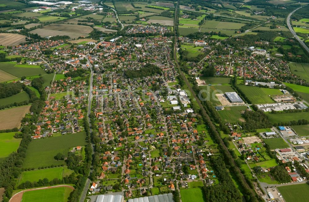 Hörstel aus der Vogelperspektive: Stadtansicht vom Zentrum der Stadt Hörstel im Bundesland Nordrhein-Westfalen NRW