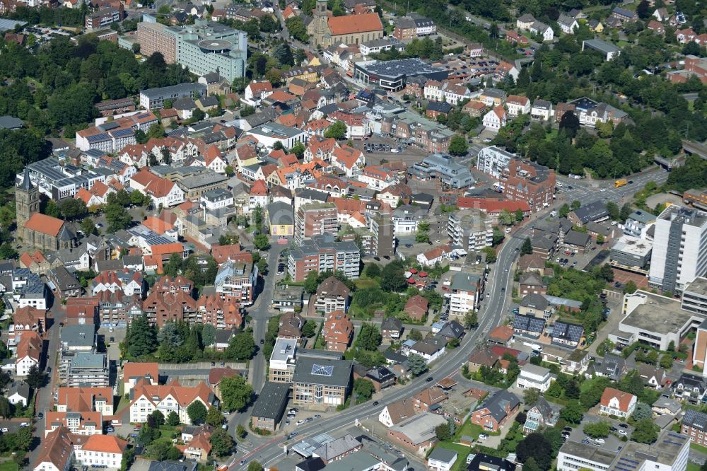 Ibbenbüren von oben - Stadtansicht vom Zentrum der Stadt Ibbenbüren im Bundesland Nordrhein-Westfalen NRW