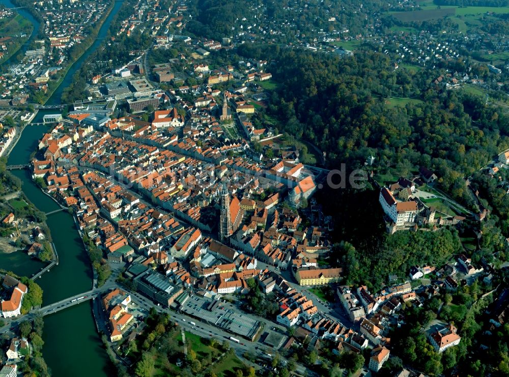 Landshut aus der Vogelperspektive: Stadtansicht vom Zentrum der Stadt Landshut im Bundesland Bayern