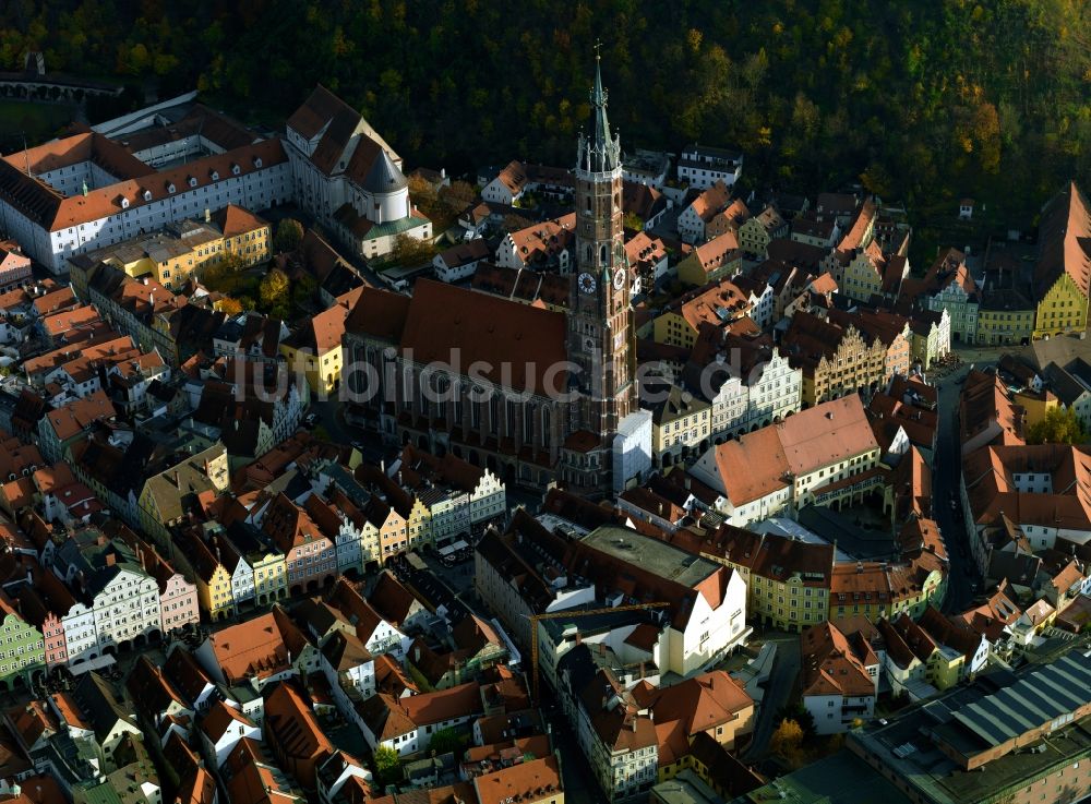 Luftbild Landshut - Stadtansicht vom Zentrum der Stadt Landshut im Bundesland Bayern