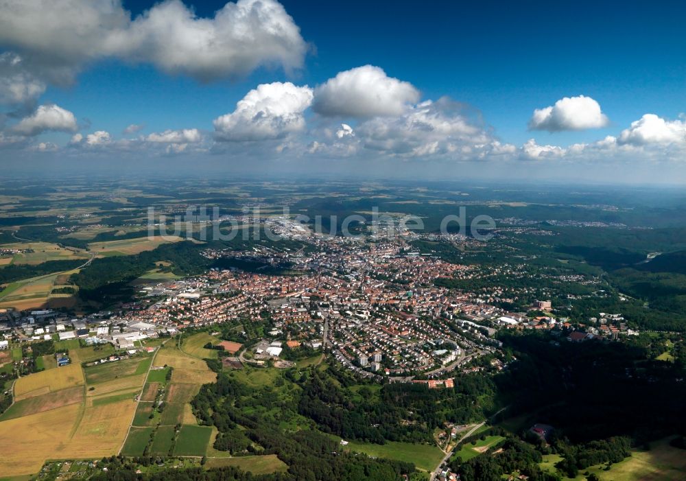 Pirmasens von oben - Stadtansicht vom Zentrum der Stadt Pirmasens im Bundesland Rheinland-Pfalz