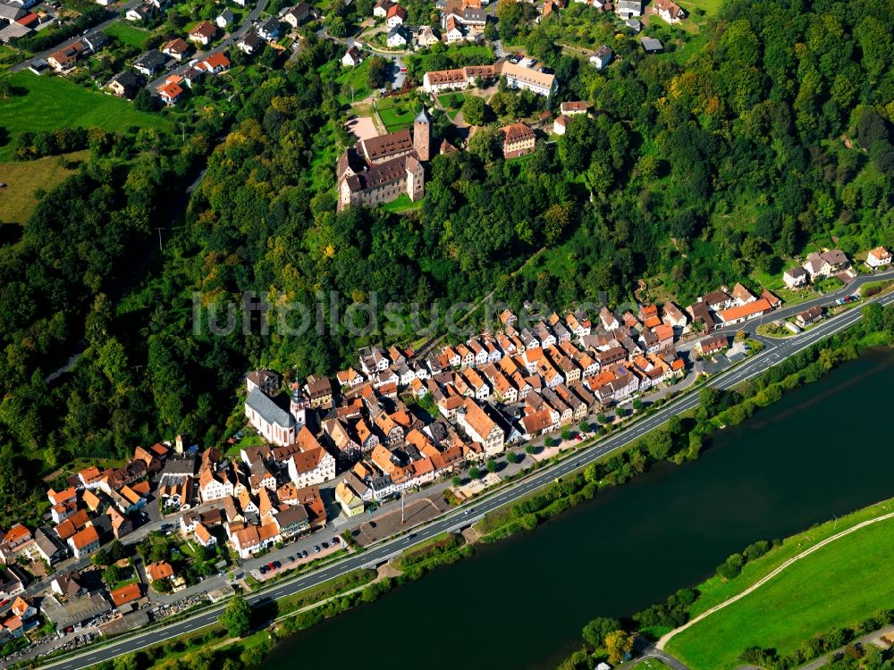 Rothenfels von oben - Stadtansicht vom Zentrum der Stadt Rothenfels im Bundesland Bayern