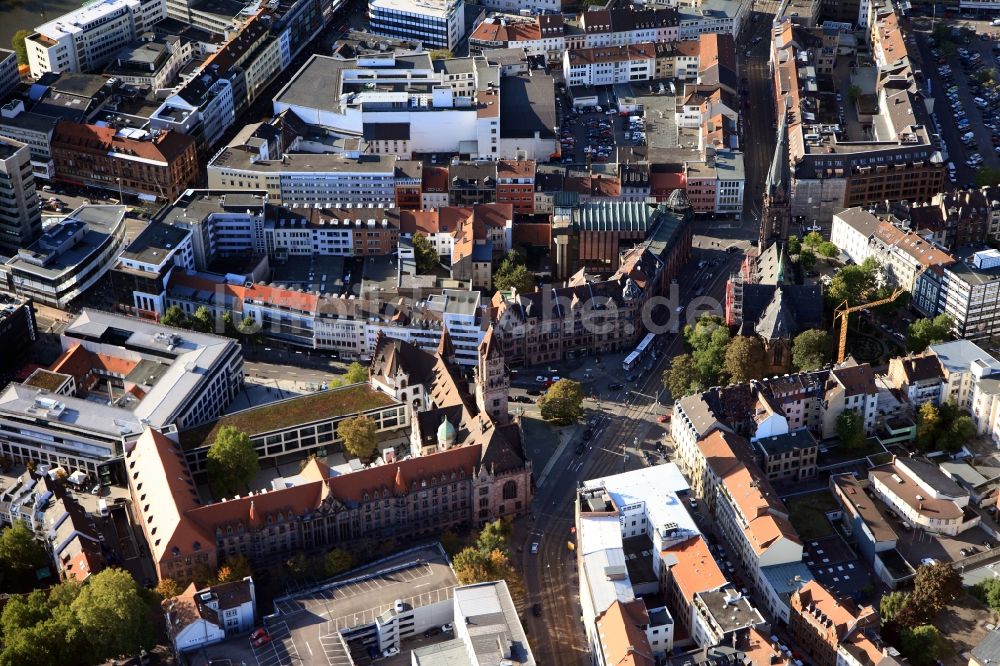 Luftbild Saarbrücken - Stadtansicht vom Zentrum der Stadt Saarbrücken im Saarland