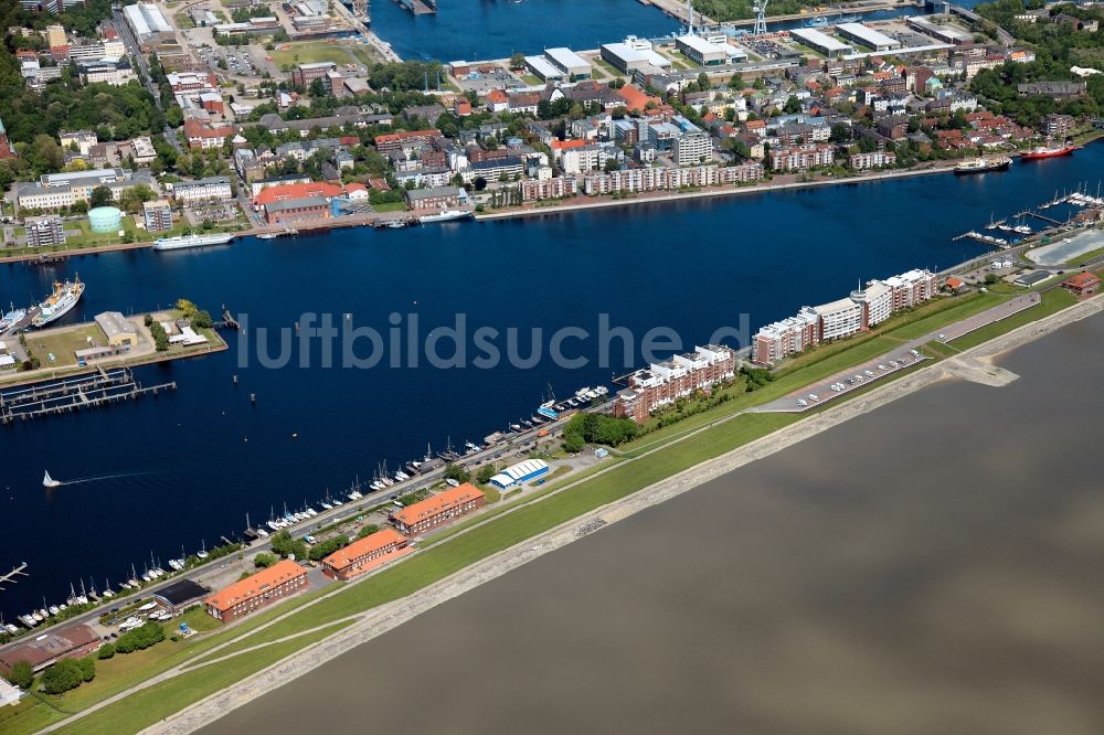 Luftaufnahme Wilhelmshaven - Stadtansicht vom Zentrum der Stadt Wilhelmshaven im Bundesland Niedersachsen