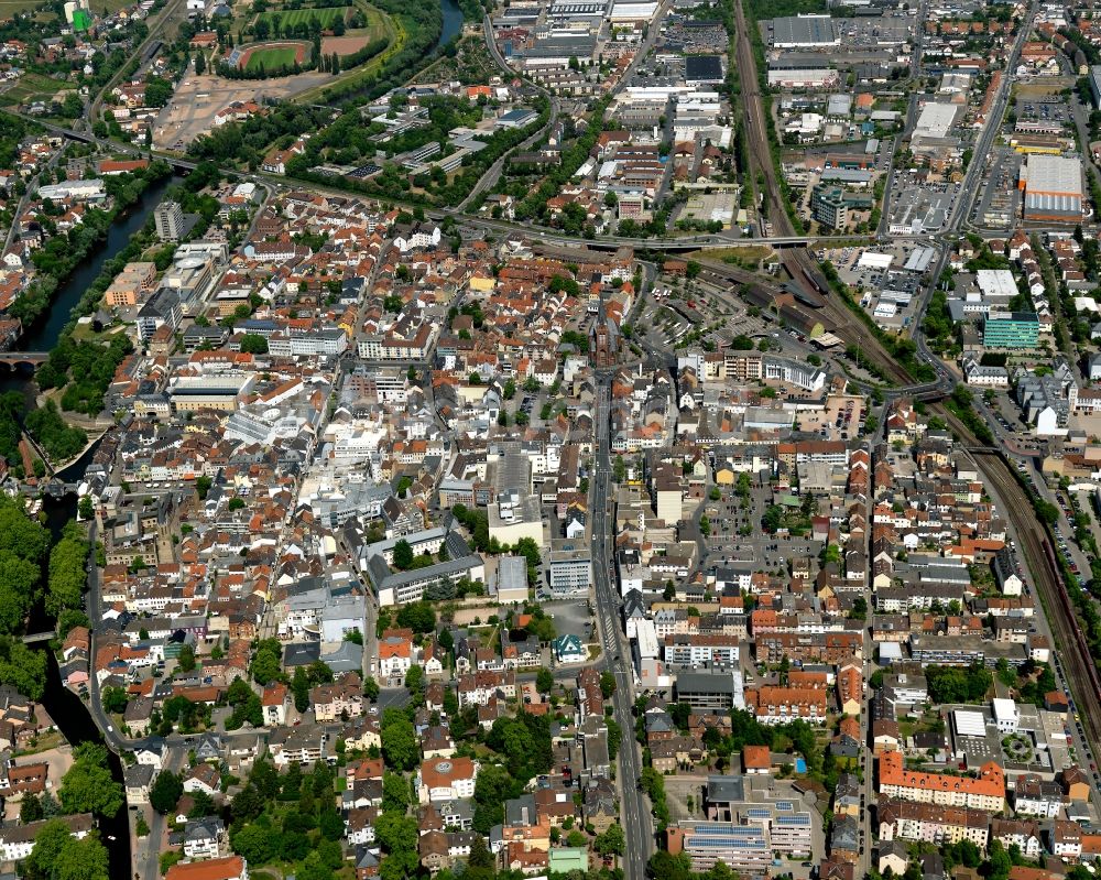 Luftbild Bad Kreuznach - Stadtansicht des Zentrums von Bad Kreuznach im Bundesland Rheinland-Pfalz