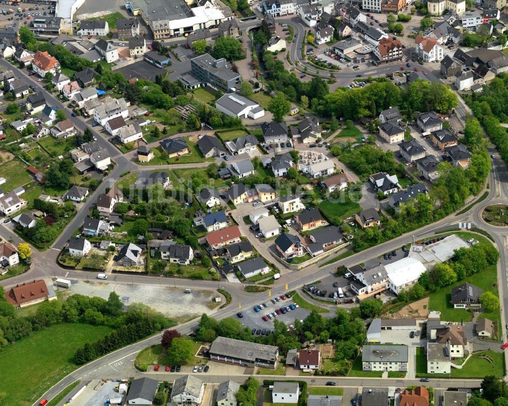 Selters(Westerwald) aus der Vogelperspektive: Stadtansicht des Zentrums von Selters (Westerwald) im Bundesland Rheinland-Pfalz