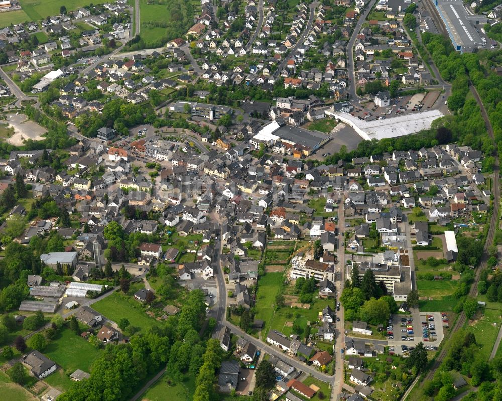 Selters(Westerwald) aus der Vogelperspektive: Stadtansicht des Zentrums von Selters (Westerwald) im Bundesland Rheinland-Pfalz