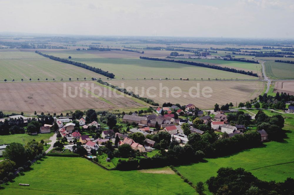 Zschettgau von oben - Stadtansicht Zschettgau