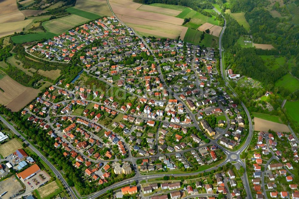 Zeil aus der Vogelperspektive: Stadtansicht der zum Landkreis Haßberge gehörenden Gemeinde Zeil im Bundesland Bayern