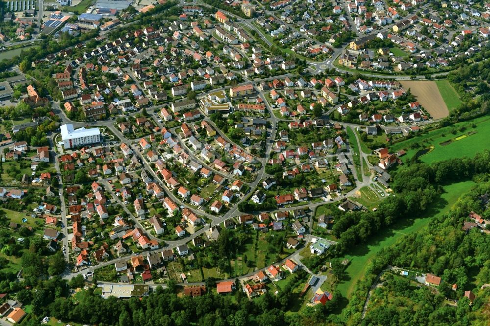 Luftaufnahme Zeil - Stadtansicht der zum Landkreis Haßberge gehörenden Gemeinde Zeil im Bundesland Bayern