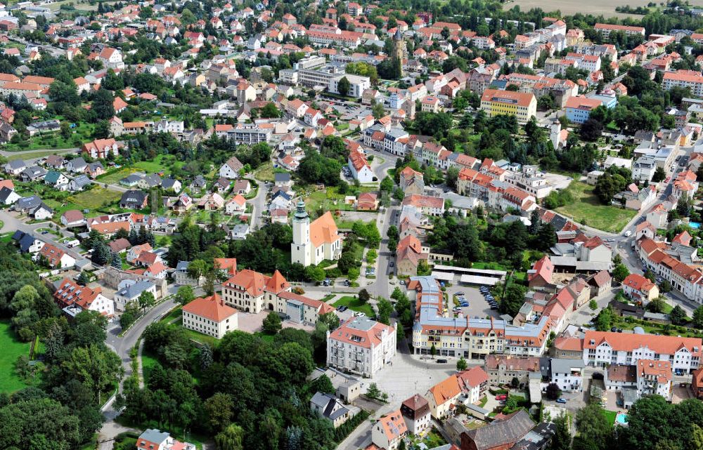 Zwenkau aus der Vogelperspektive: Stadtansicht Zwenkau