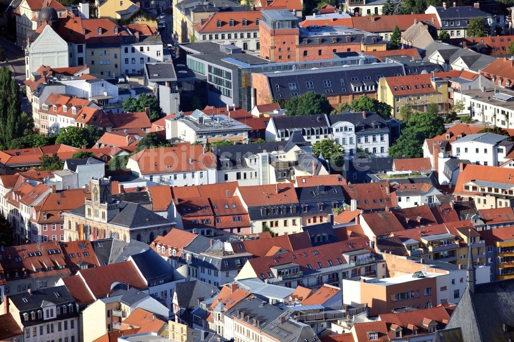 Luftaufnahme Weimar - Stadtansichtteilansicht von der Weimarer Innenstadt im Bundesland Thüringen